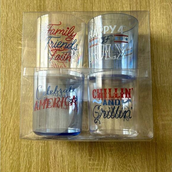 NEW … CELEBRATE TOGETHER “Americana” Set Of 4 Acrylic Tumblers - Picture 4 of 6